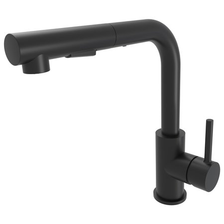 OLYMPIA Single Handle Pull-Out Kitchen Faucet in Matte Black K-5085-MB